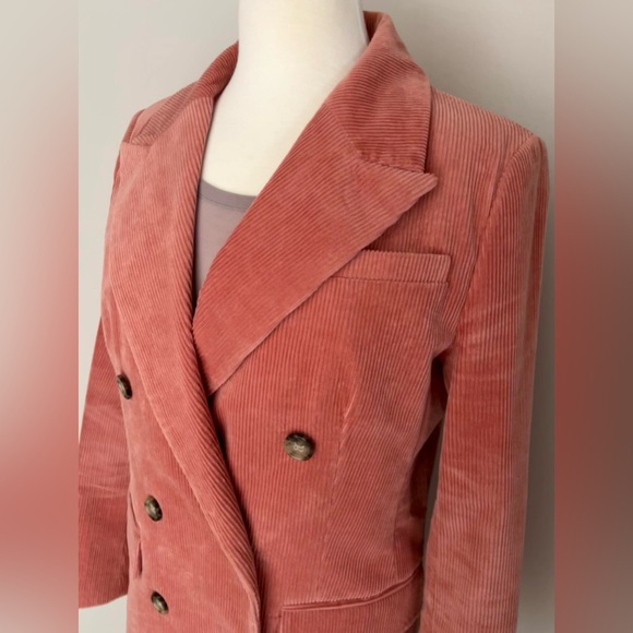 Banana Republic DB Corduroy Blazer, Pink Blush, size 4 - Picture 1 of 13